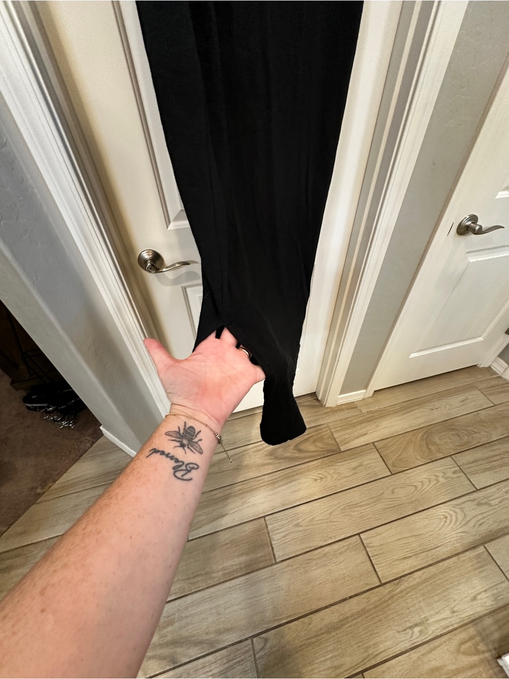 Sleeveless Black Maxi T-shirt Dress - Picture 6 of 7